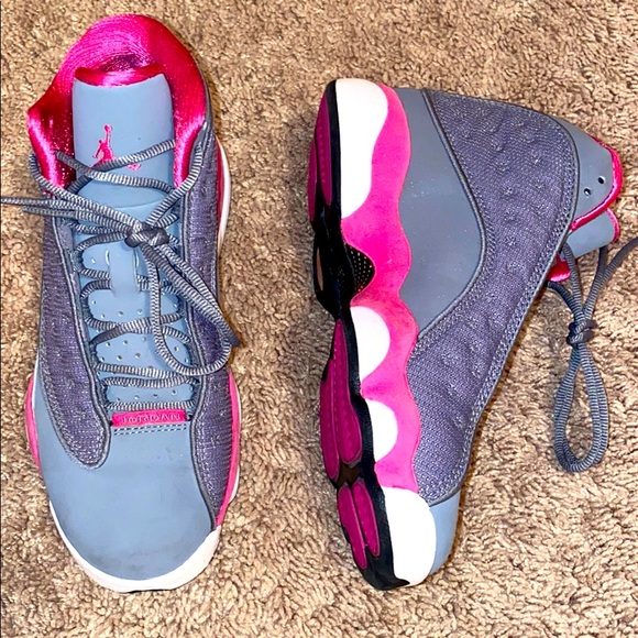 jordan 13 cool grey fusion pink